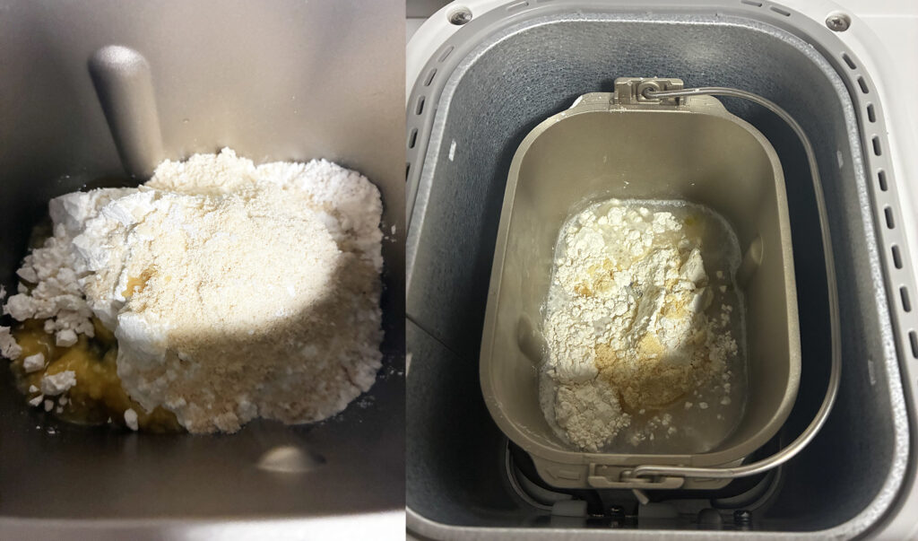 スペルト小麦食パン0.6斤計量の様子